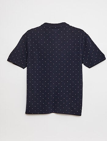 Polo in maglia piqué stampata