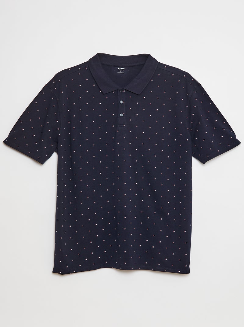 Polo in maglia piqué stampata BLU - Kiabi