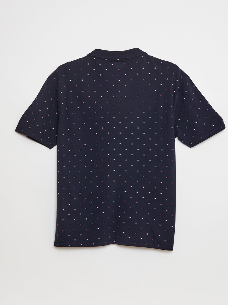 Polo in maglia piqué stampata BLU - Kiabi