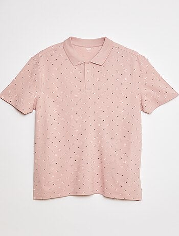 Polo in maglia piqué stampata