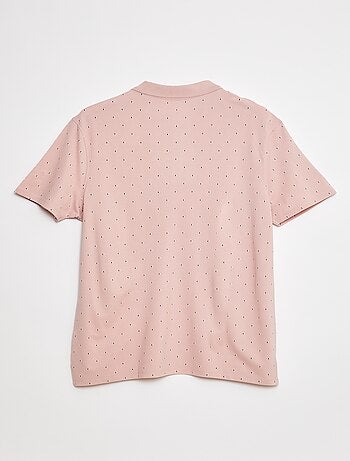 Polo in maglia piqué stampata
