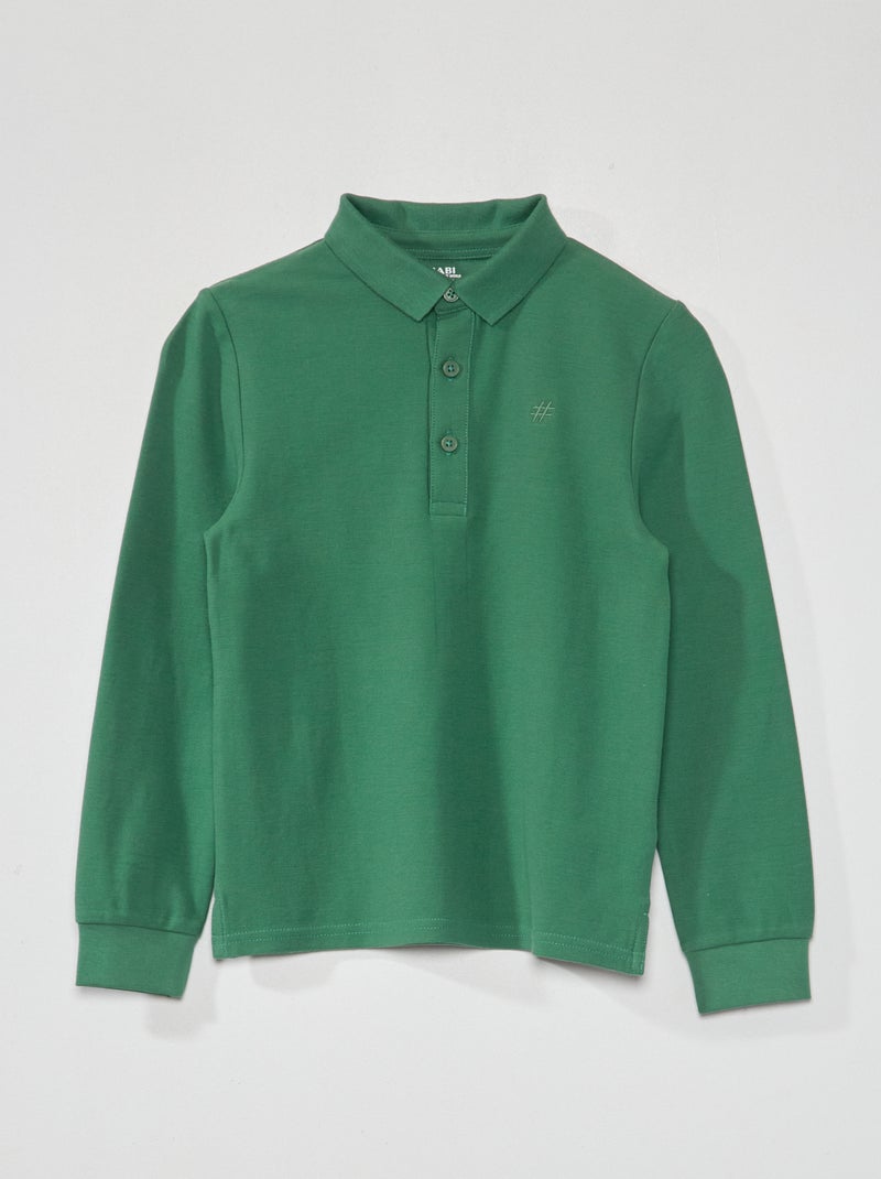 Polo in maglia piqué verde - Kiabi
