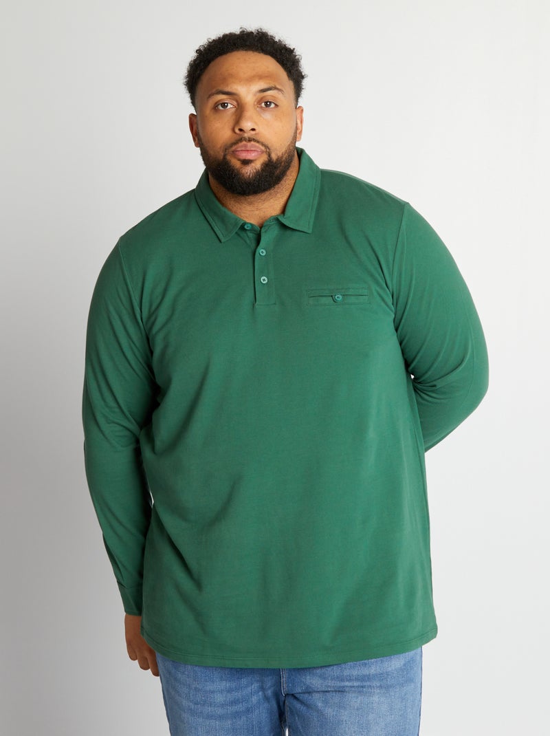 Polo in maglia piqué Verde - Kiabi