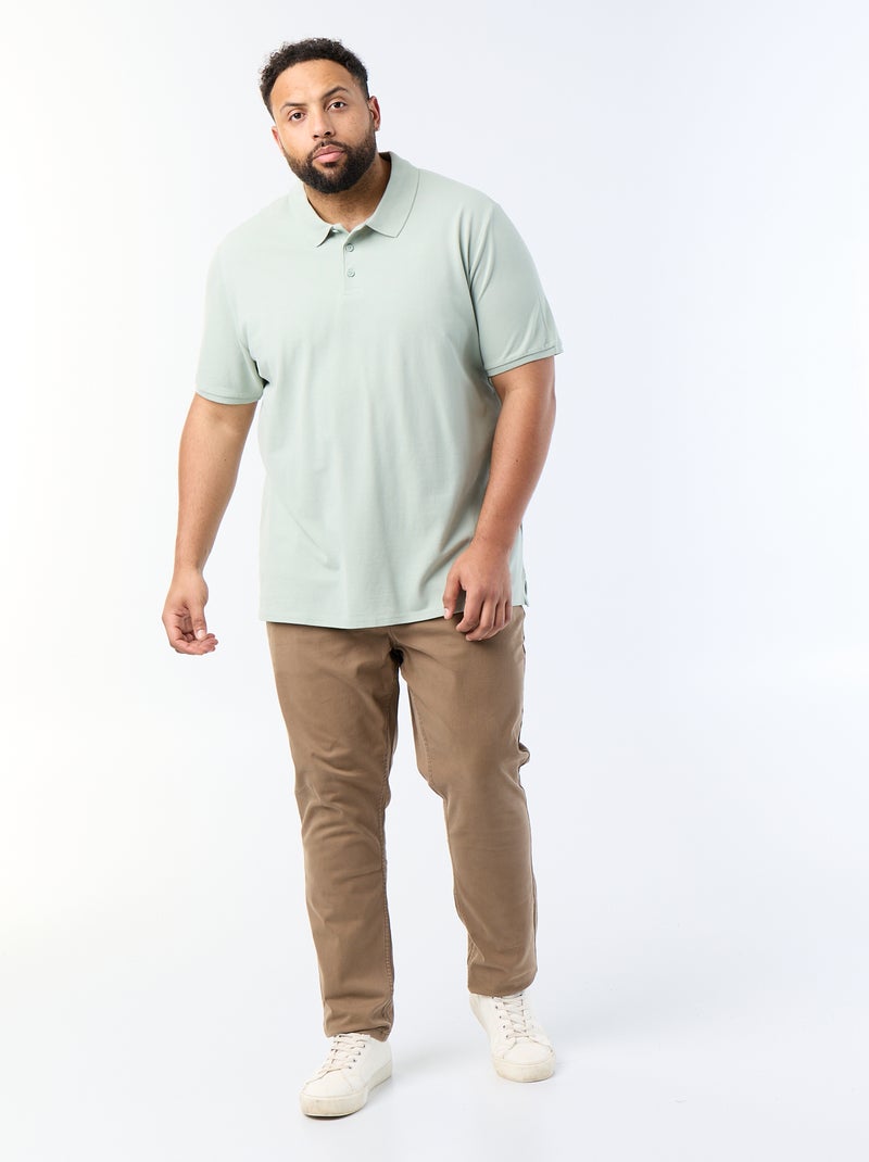 Polo in maglia piqué Verde - Kiabi