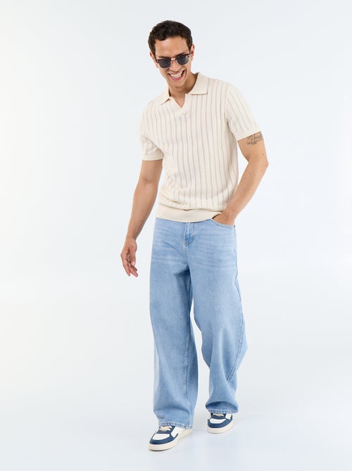 Polo in maglia traforata a maniche corte - Kiabi