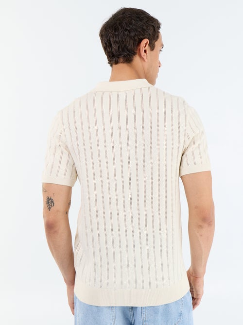 Polo in maglia traforata a maniche corte - Kiabi