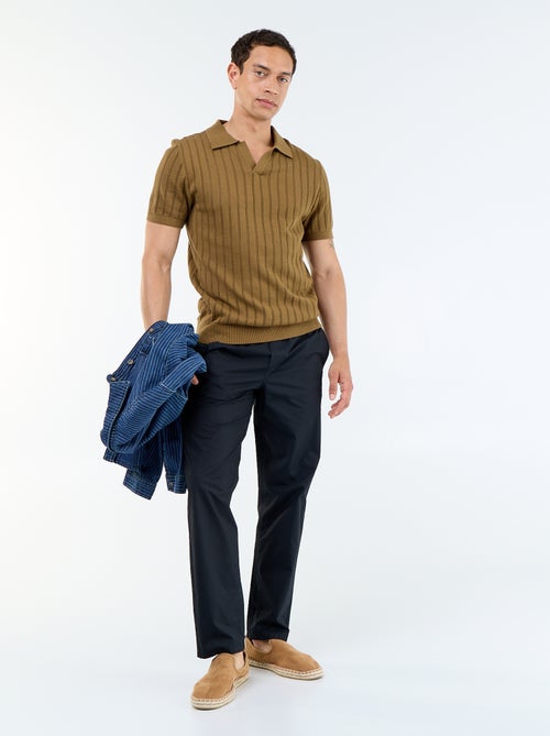 Polo in maglia traforata a maniche corte - Kiabi