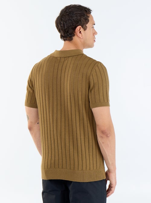 Polo in maglia traforata a maniche corte - Kiabi
