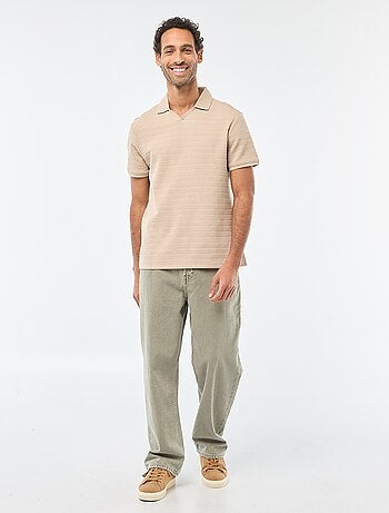 Polo in piqué di cotone a maniche corte