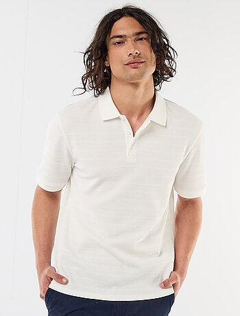 Polo in piqué di cotone a maniche corte