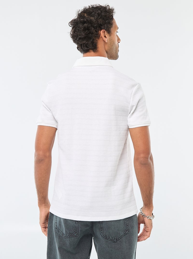 Polo in piqué di cotone a maniche corte Bianco - Kiabi