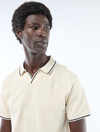 Polo in piqué di cotone a maniche corte