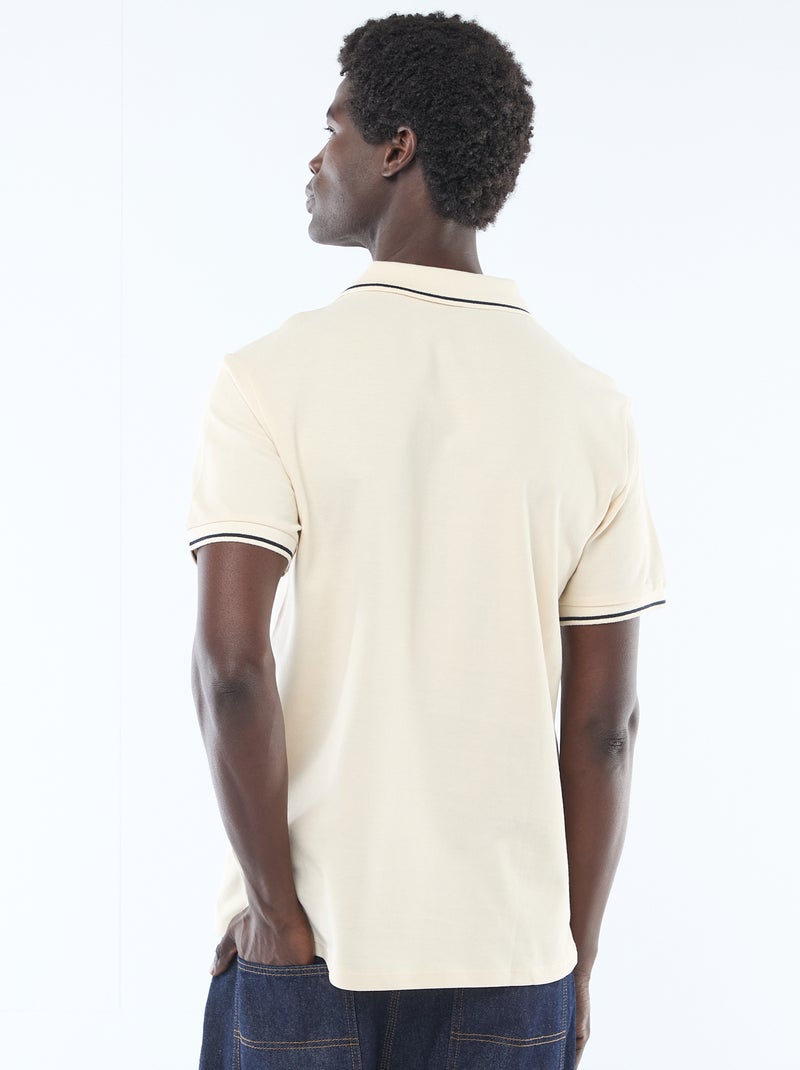 Polo in piqué di cotone a maniche corte Bianco - Kiabi