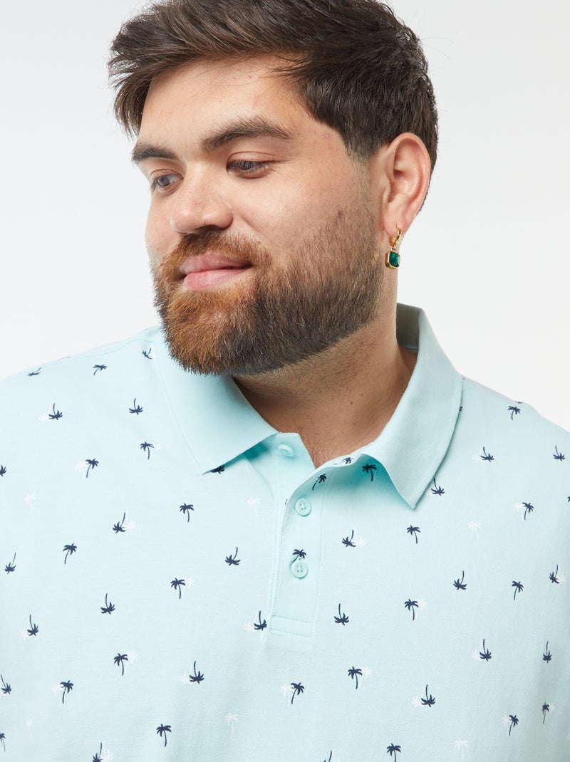 Polo in piqué di cotone a maniche corte Blu - Kiabi