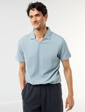 Polo in piqué di cotone a maniche corte