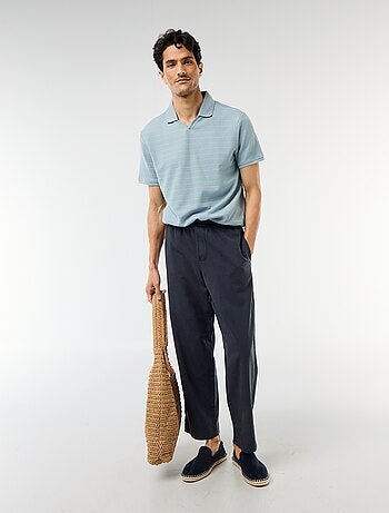 Polo in piqué di cotone a maniche corte