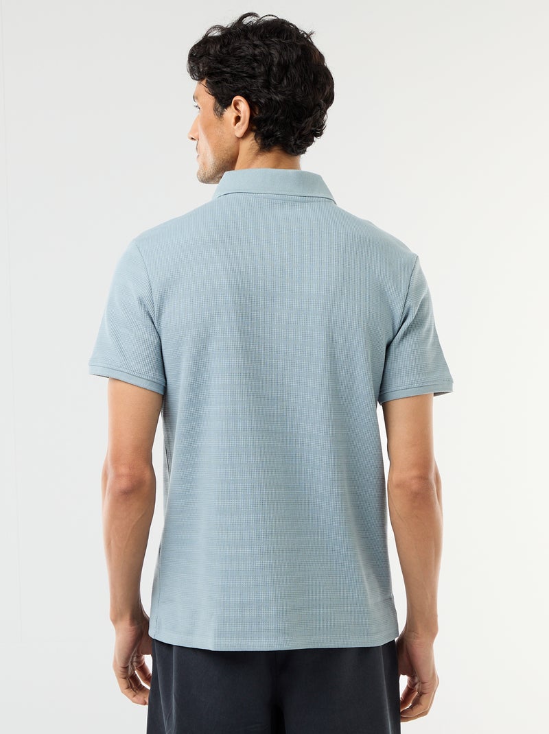 Polo in piqué di cotone a maniche corte Blu - Kiabi