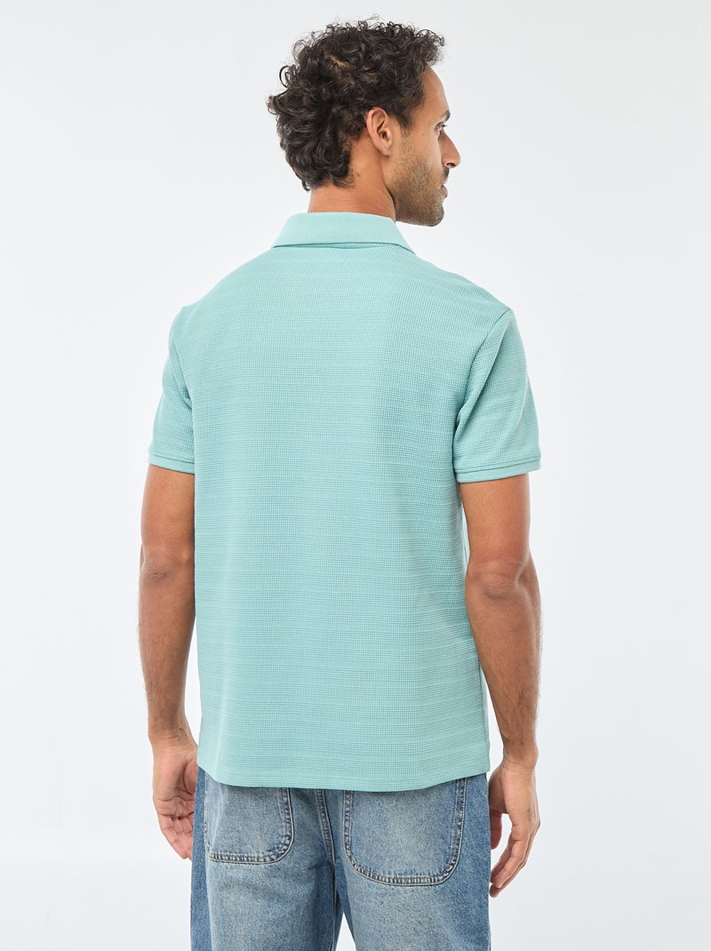 Polo in piqué di cotone a maniche corte Blu - Kiabi