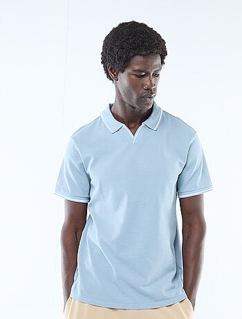 Polo in piqué di cotone a maniche corte