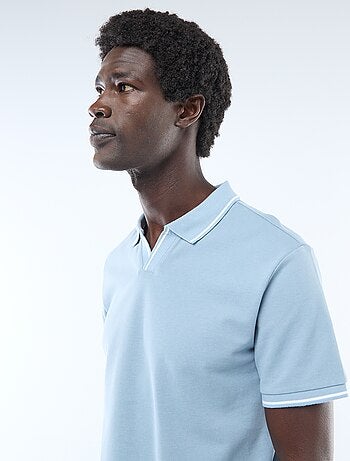 Polo in piqué di cotone a maniche corte