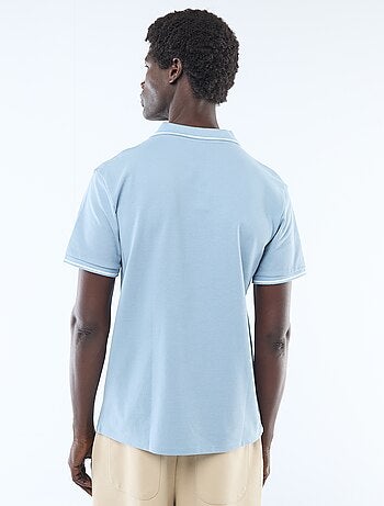 Polo in piqué di cotone a maniche corte