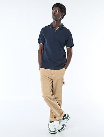 Polo in piqué di cotone a maniche corte