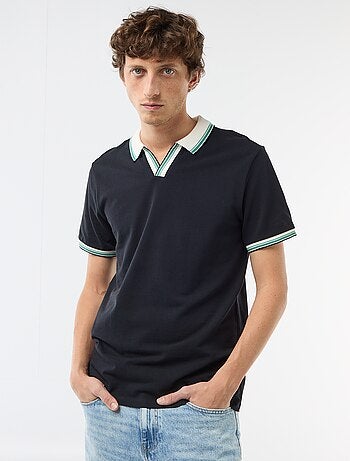 Polo in piqué di cotone a maniche corte