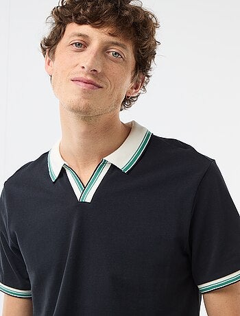 Polo in piqué di cotone a maniche corte