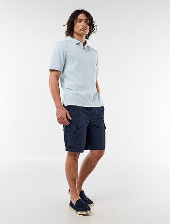 Polo in piqué di cotone a maniche corte