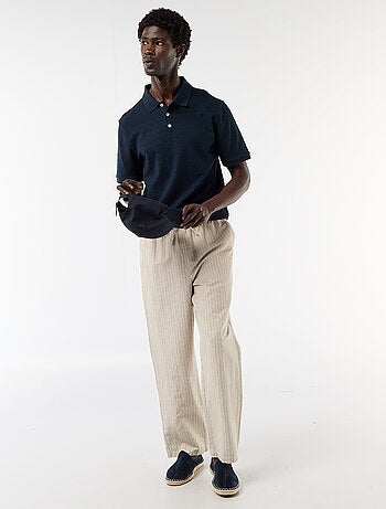 Polo in piqué di cotone a maniche corte