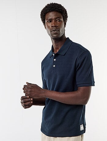 Polo in piqué di cotone a maniche corte