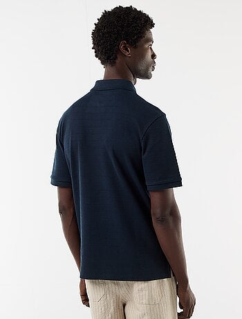 Polo in piqué di cotone a maniche corte