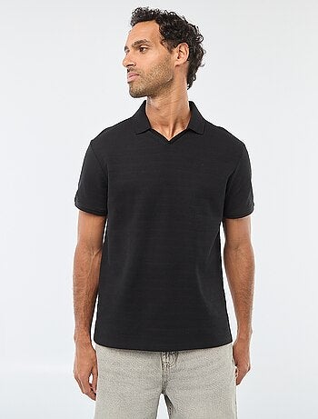 Polo in piqué di cotone a maniche corte