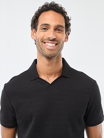 Polo in piqué di cotone a maniche corte
