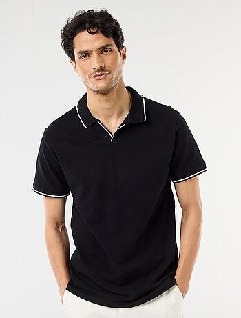 Polo in piqué di cotone a maniche corte