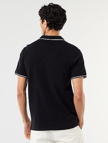 Polo in piqué di cotone a maniche corte