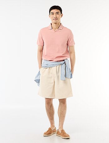 Polo in piqué di cotone a maniche corte
