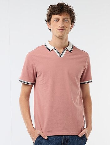 Polo in piqué di cotone a maniche corte