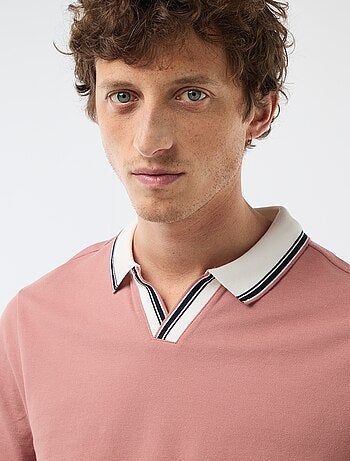 Polo in piqué di cotone a maniche corte