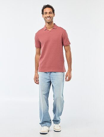 Polo in piqué di cotone a maniche corte