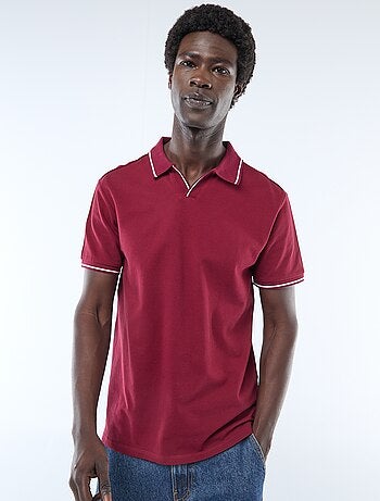 Polo in piqué di cotone a maniche corte