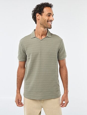 Polo in piqué di cotone a maniche corte