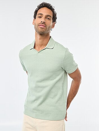 Polo in piqué di cotone a maniche corte
