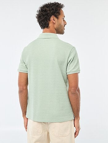 Polo in piqué di cotone a maniche corte
