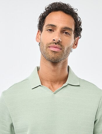 Polo in piqué di cotone a maniche corte