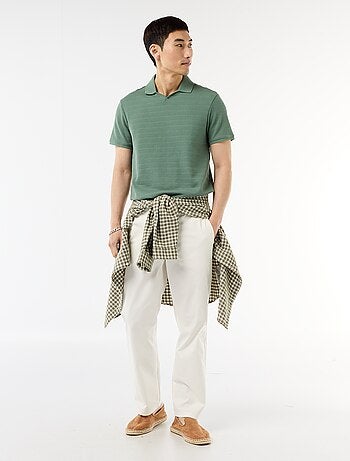 Polo in piqué di cotone a maniche corte
