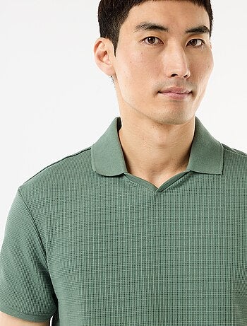 Polo in piqué di cotone a maniche corte