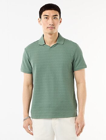 Polo in piqué di cotone a maniche corte