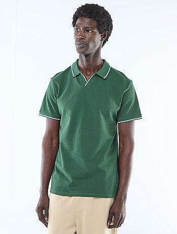 Polo in piqué di cotone a maniche corte