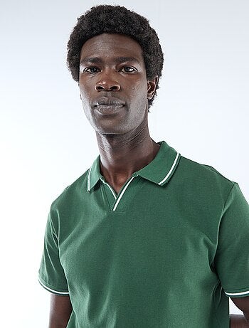 Polo in piqué di cotone a maniche corte